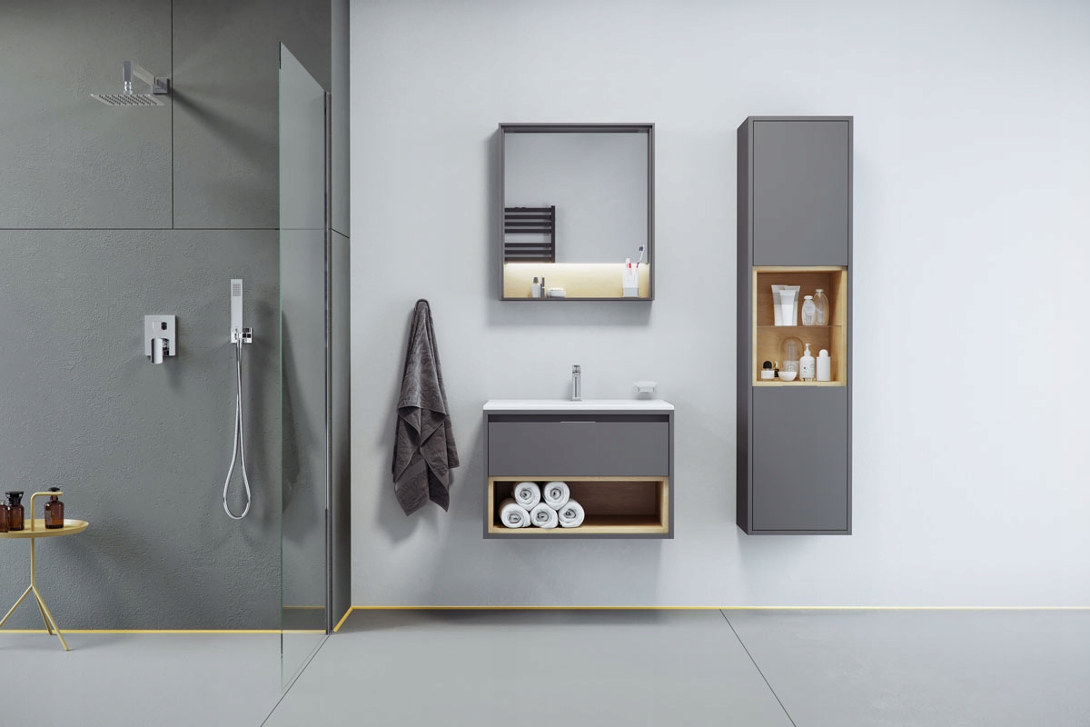 SŁUPEK EXCELLENT SZARY/DĄB 400 X 320 X 1600 Marka Excellent