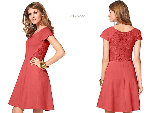 ANISTON SUKIENKA KORALOWA KORONKA 34 Bella PS1281 Marka inna