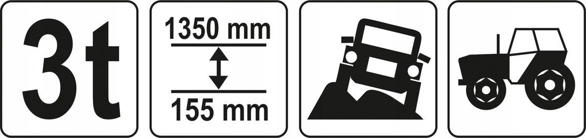 PODNOSNIK FARMERSKI KOLEJOWY 135cm 3T LEWAREK YATO Producent code YT 17262
