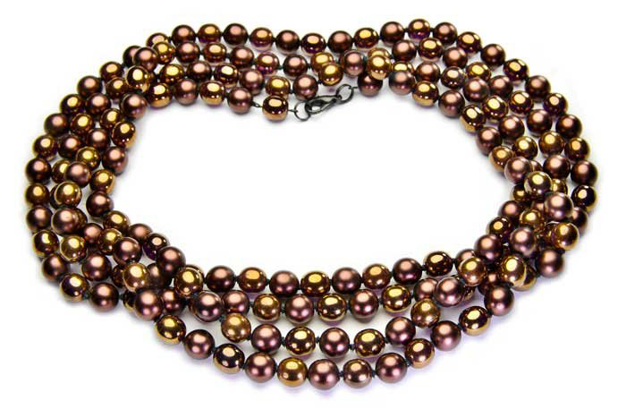 

Naszyjnik Korale Brąz Perły Szklane Jablonex Kiara