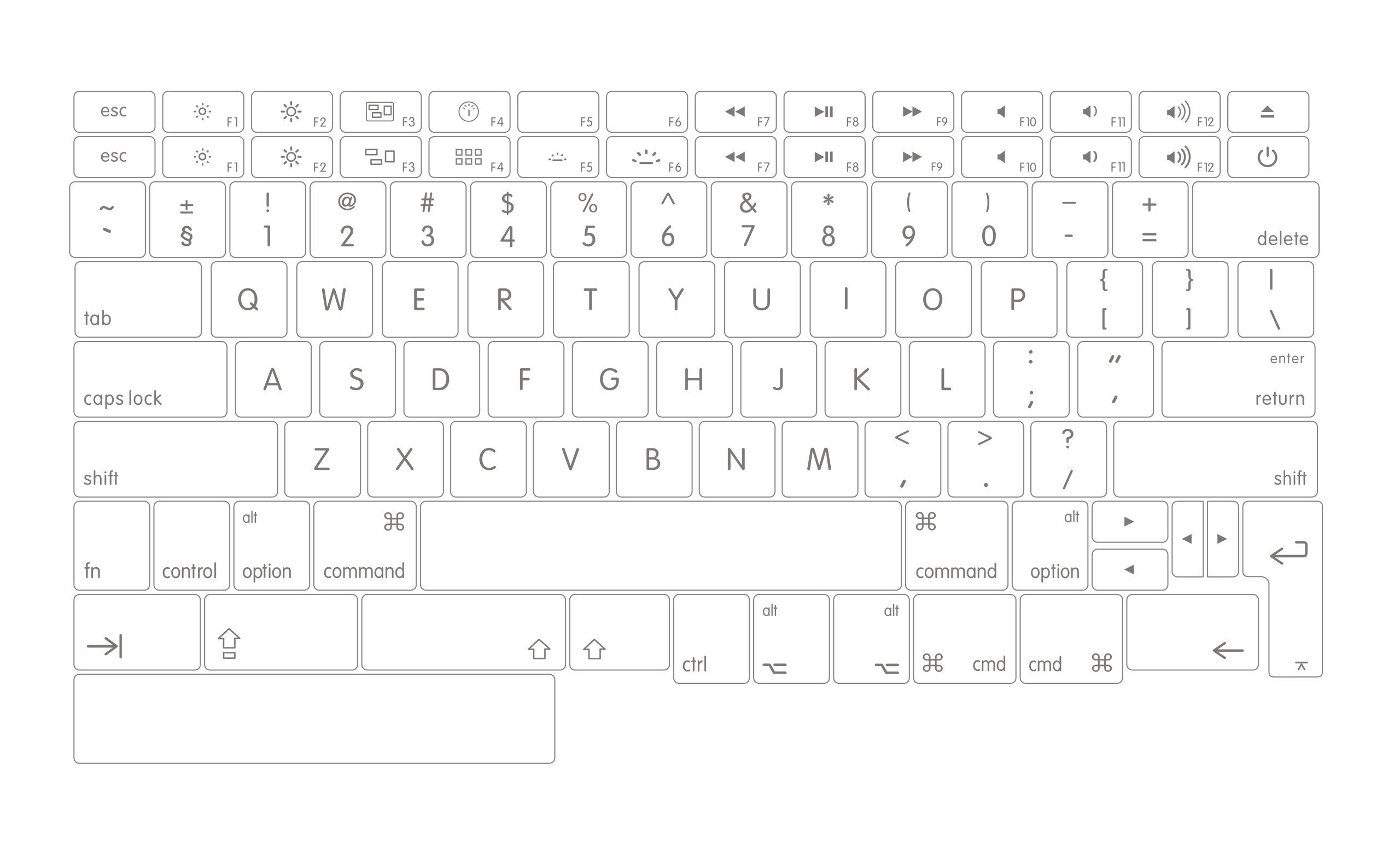 Стикеры клавиатуры айфона. Клавиатура чертеж. Раскладка клавиатуры Apple. Схема клавиатуры Apple. Клавиатура Apple чертеж.