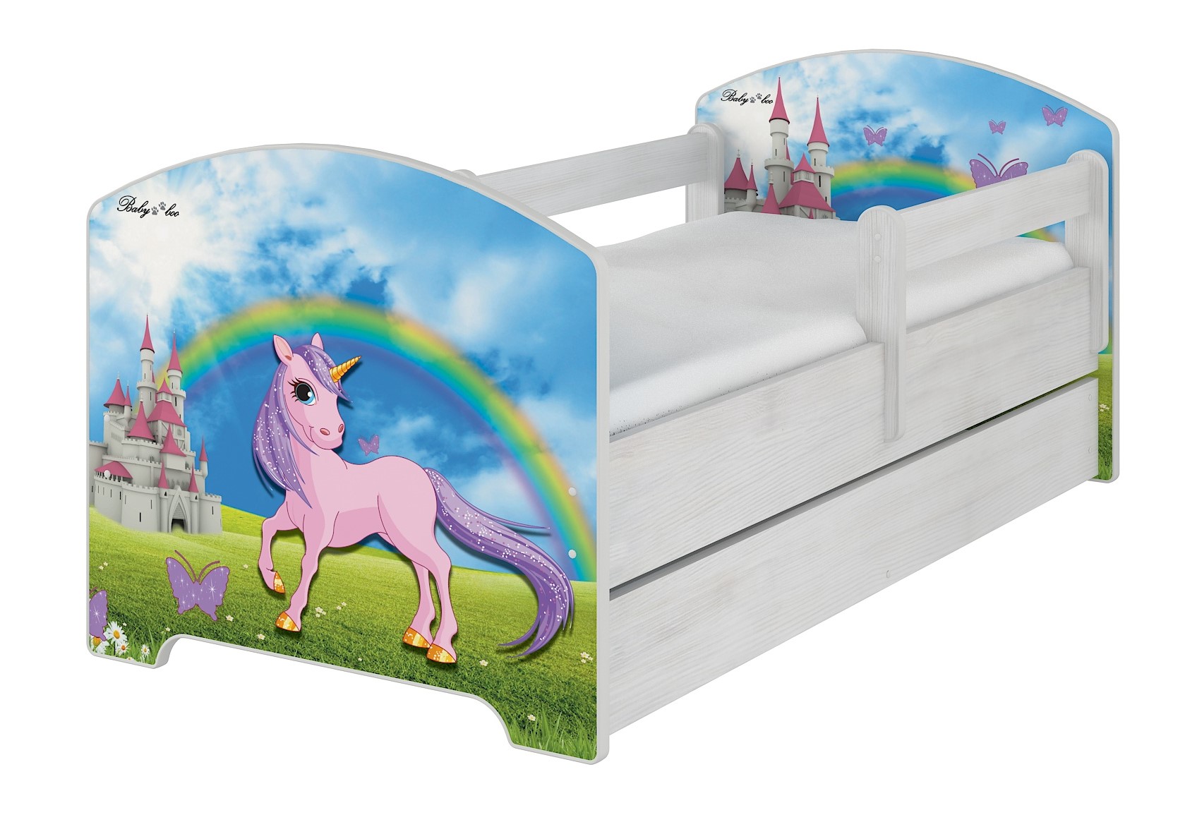 Łóżko OSKAR BABY BOO 140X70 MAT.PK+SZUFLADA WZORY! Bohater brak