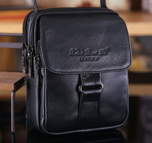 MĘSKA TORBA NA RAMIĘ MAŁA SKÓRZANA SASZETKA NERKA Marka inna