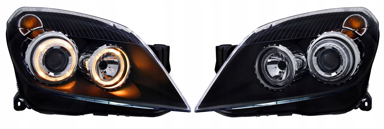 OPEL ASTRA H 04-10 LAMPY reflektory BLACK ringi H7 Numer katalogowy części CTS-tuning-angel-eye 72
