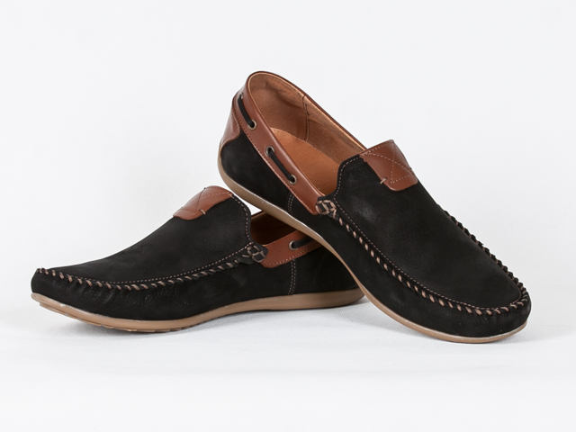 Riko 781 mokasíny Polské černé 41 Kůže Nat