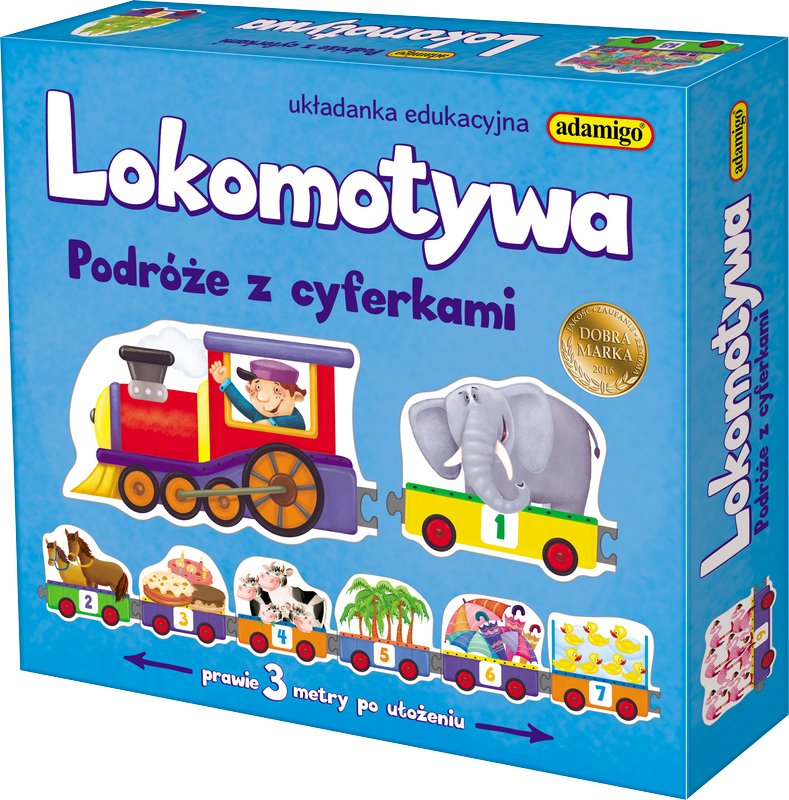 

Puzzle Lokomotywa Podróże Z Cyferkami Cyferki 3+