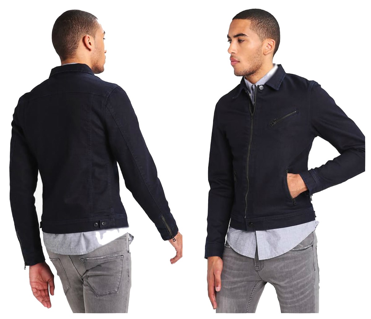 

Lee Zip Jacket Slim Navy Kurtka Katana Jeans _M