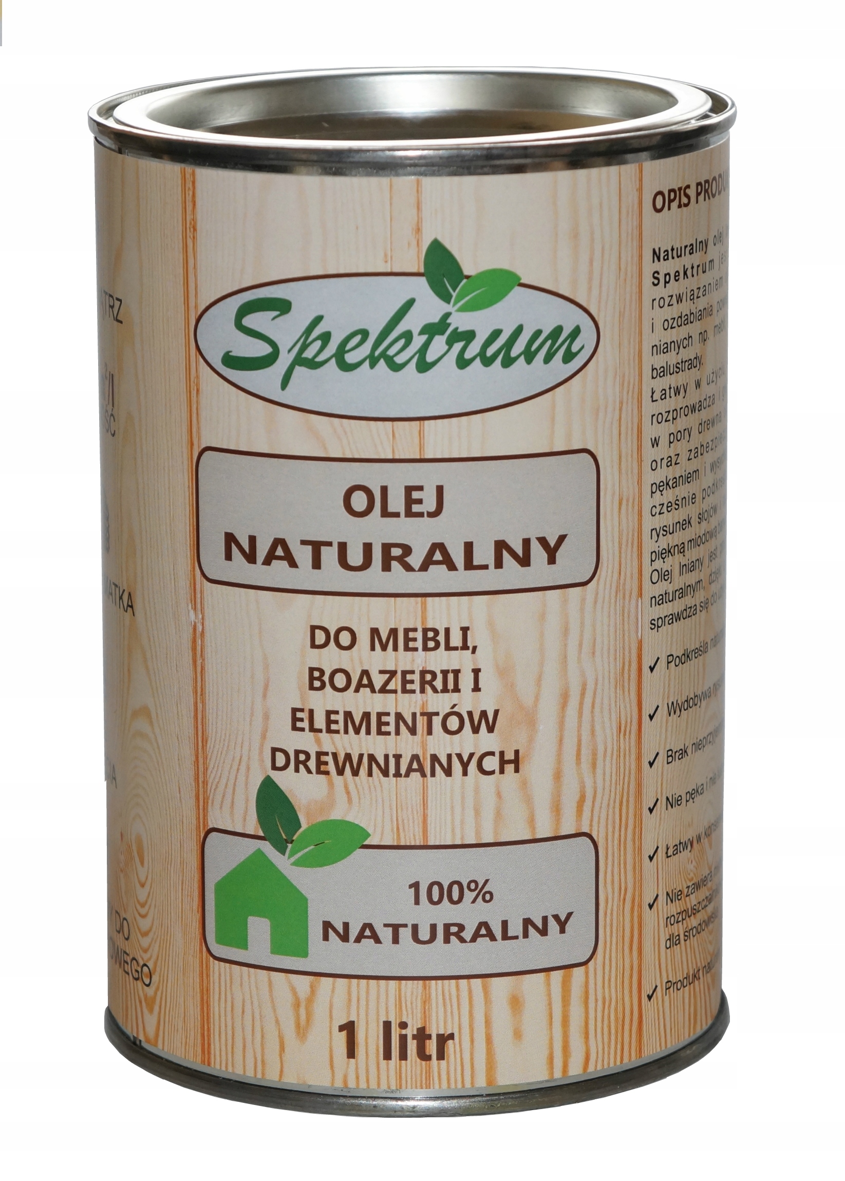 

100% Naturalny olej do drewna i mebli Spektrum 1l