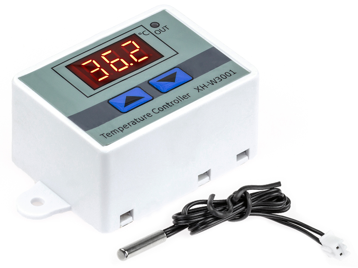 Терморегулятор воздуха купить. Терморегулятор XH-w3001. Цифровой терморегулятор с выносным датчиком. Терморегулятор termostat Kit. Цифровой терморегулятор с выносным датчиком для обогревателя.