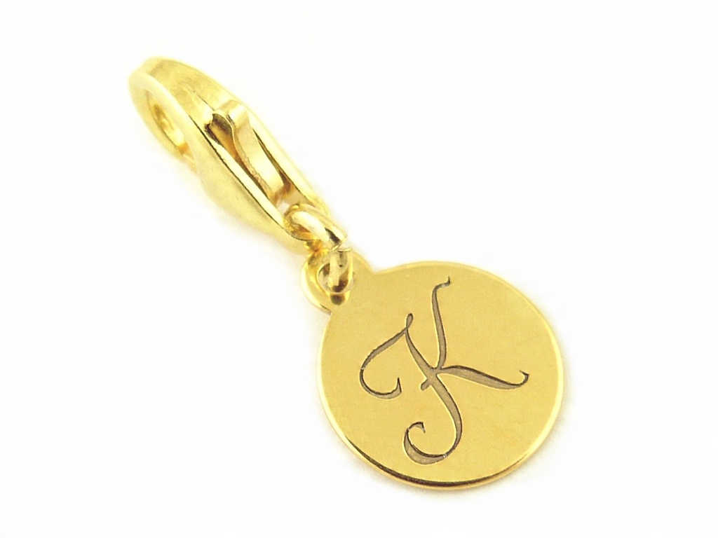 

Charms 925 Pozłacana Zawieszka Literka