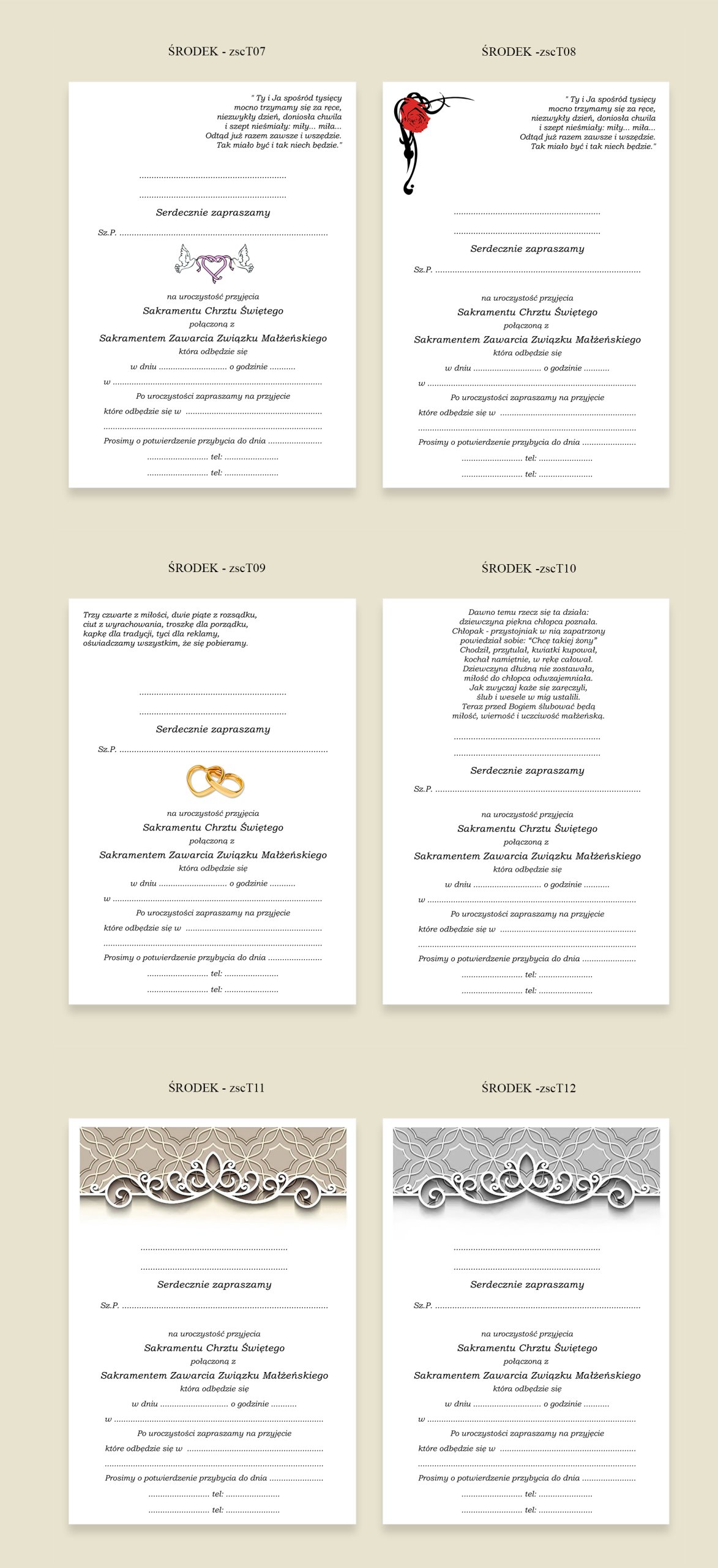 ZAPROSZENIA NA CHRZEST I ŚLUB 2w1 ZAWIESZKI GRATIS Zdobienie brak