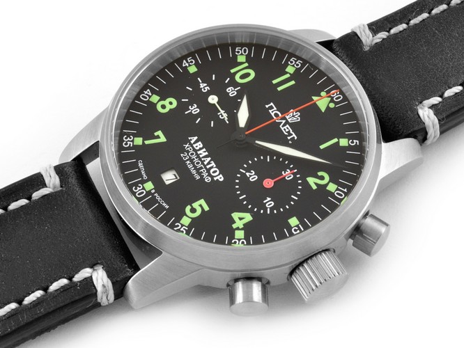 Poljot aviator 2024 chronograph 3133