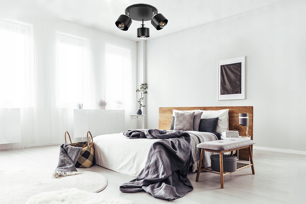 LAMPA WISZĄCA SUFITOWA PLAFON METALOWA E27 LED Rodzaj plafon