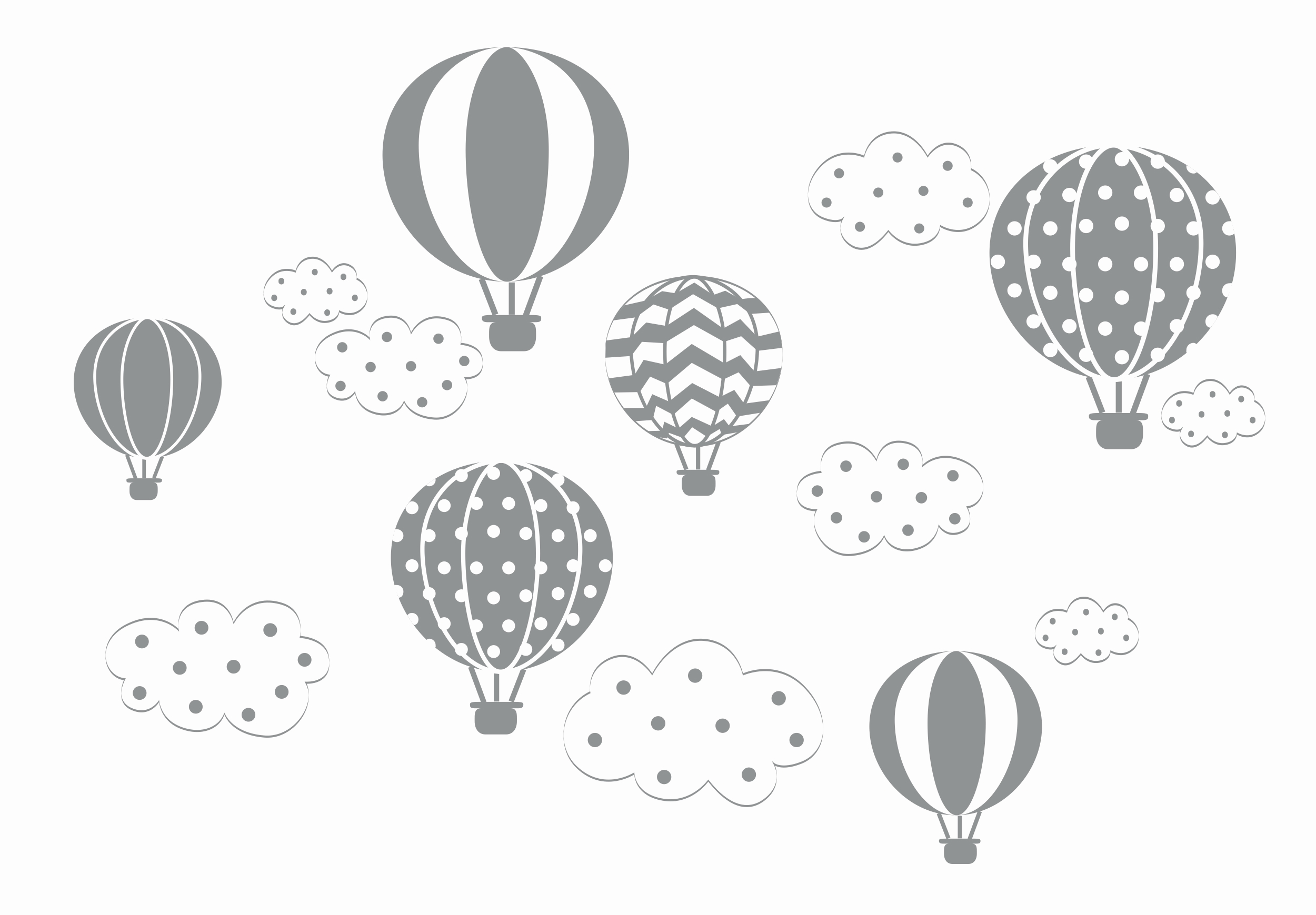Трафареты воздушных шаров для стен