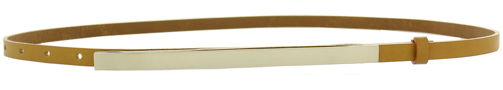 

Wąski pasek skórzany do sukienki Karmelowy 1 cm Pl