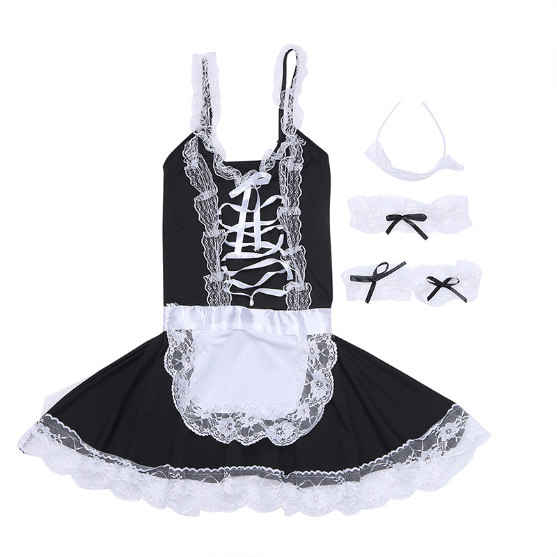 NIEGRZECZNA POKOJÓWKA SEXY BIELIZNA KOSTIUM STRÓJ Model P25