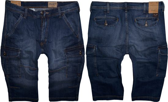 

Wrangler spodenki bojówki 3/4 cargo jeansowe W30