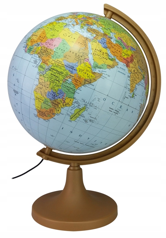 Globus 32 cm PODŚWIETLANY 2w1 320 STREFY APLIKACJA - Polski producent LED Średnica 32 cm