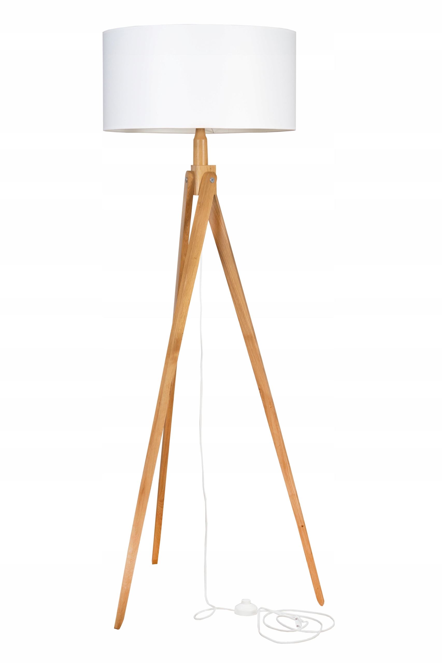 

Lampa Stojąca/podłogowa Trójnóg, Drewno Abażur 155