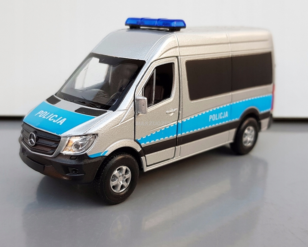 WELLY Mercedes-Benz Sprinter Van POLICJA 1:34 Marka Dromader