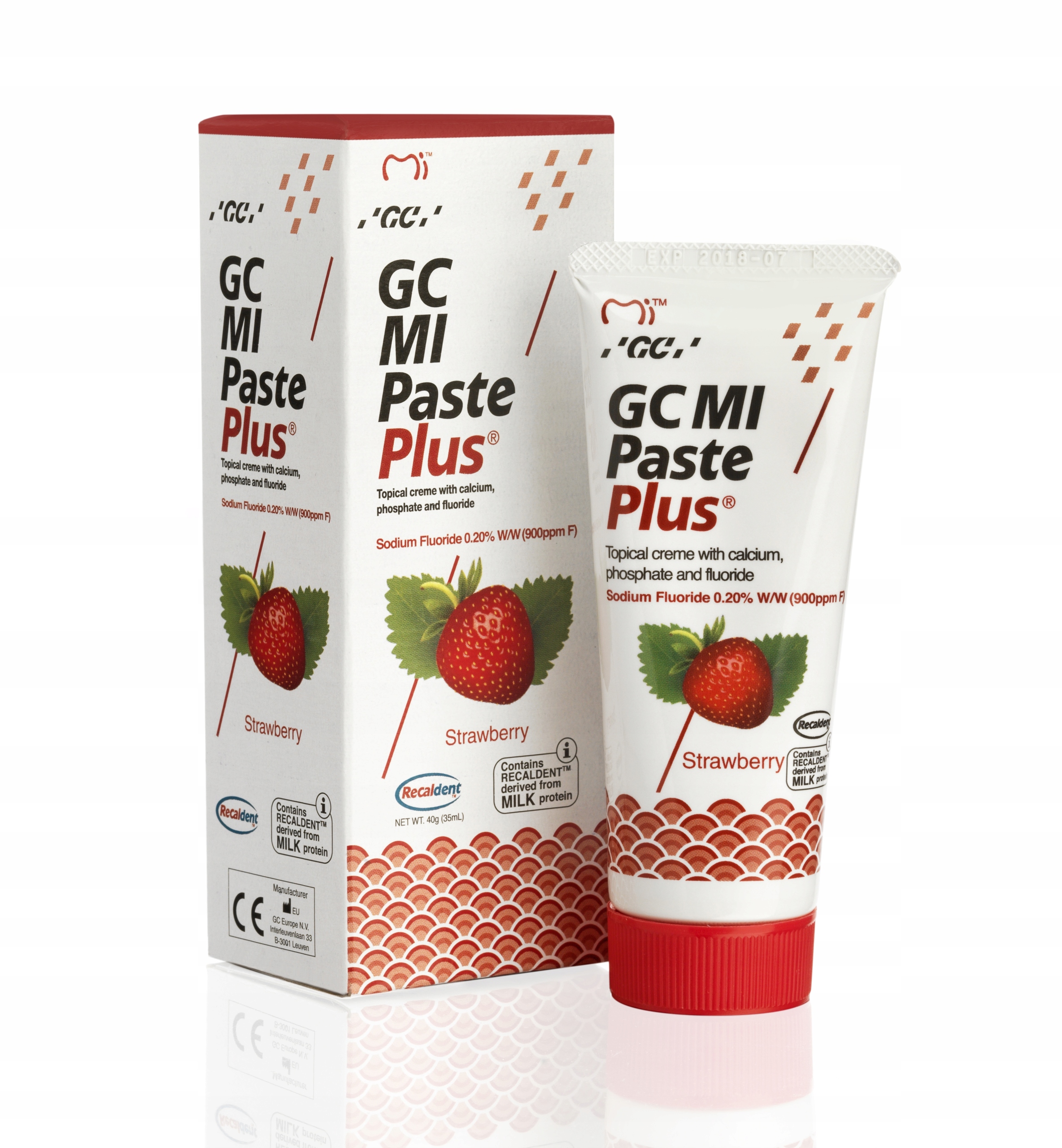 

Gc Pasta MI Paste Plus 35ml Truskawka Z Fluorem