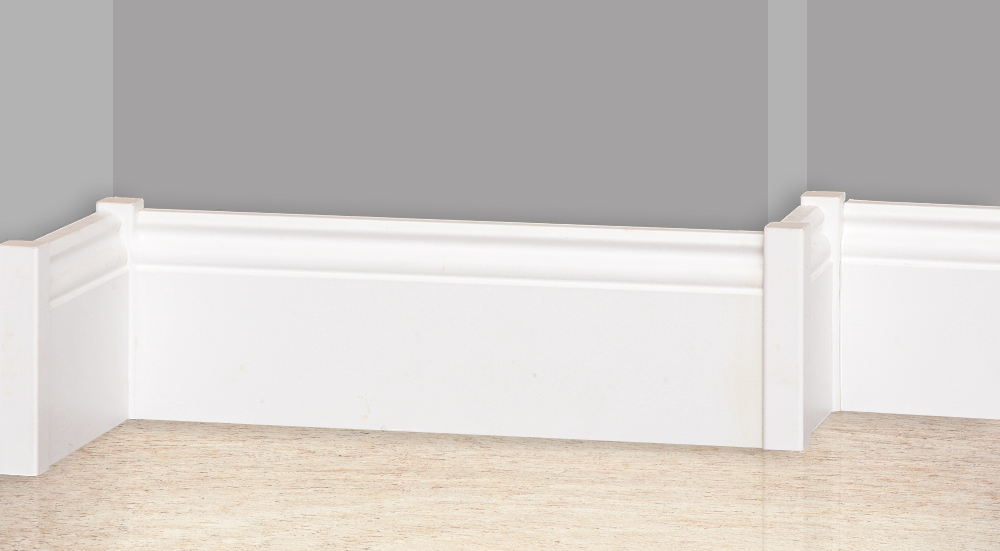 NAROŻNIK 8 cm LISTWA PRZYPODŁOGOWA BIAŁA COKÓŁ MDF SŁUPEK Długość 8 cm