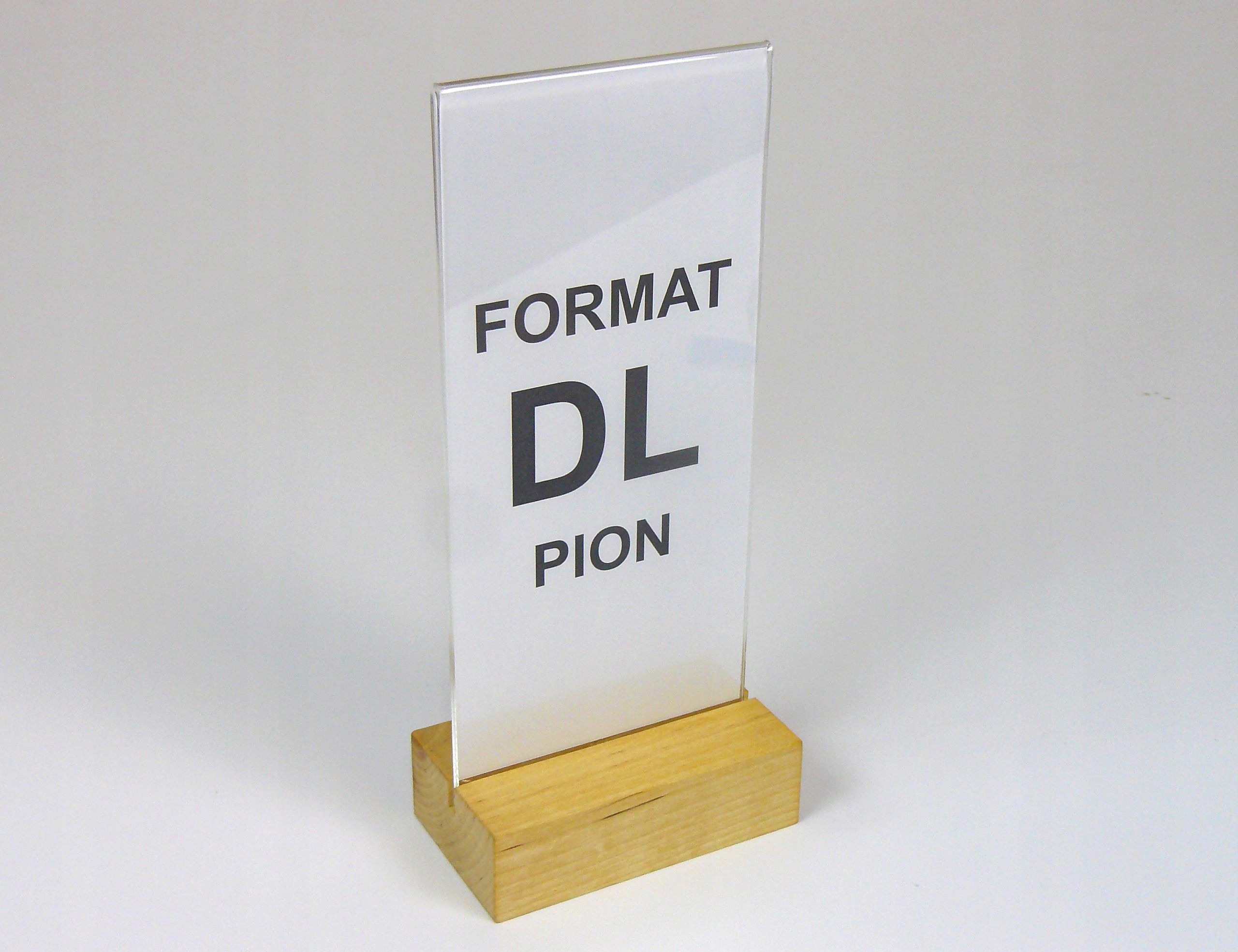 Stojak z plexi na ulotkę menu format DL T pion Marka inna