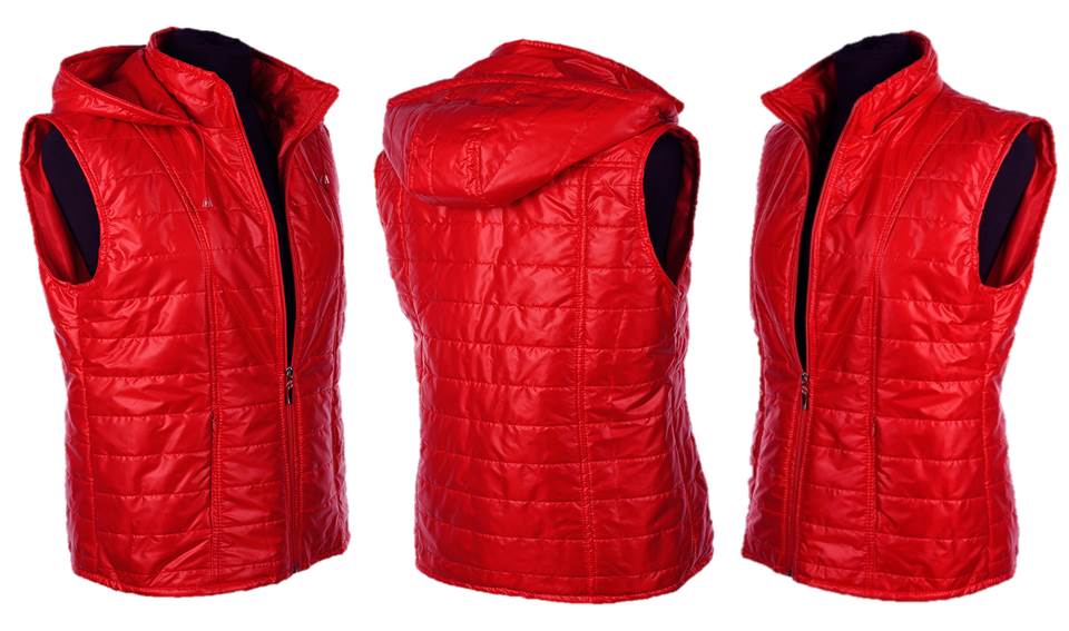 KAMIZELKA PIKOWANA KAPTUR BEZRĘKAWNIK 4XL 56 58 Kolor wielokolorowy