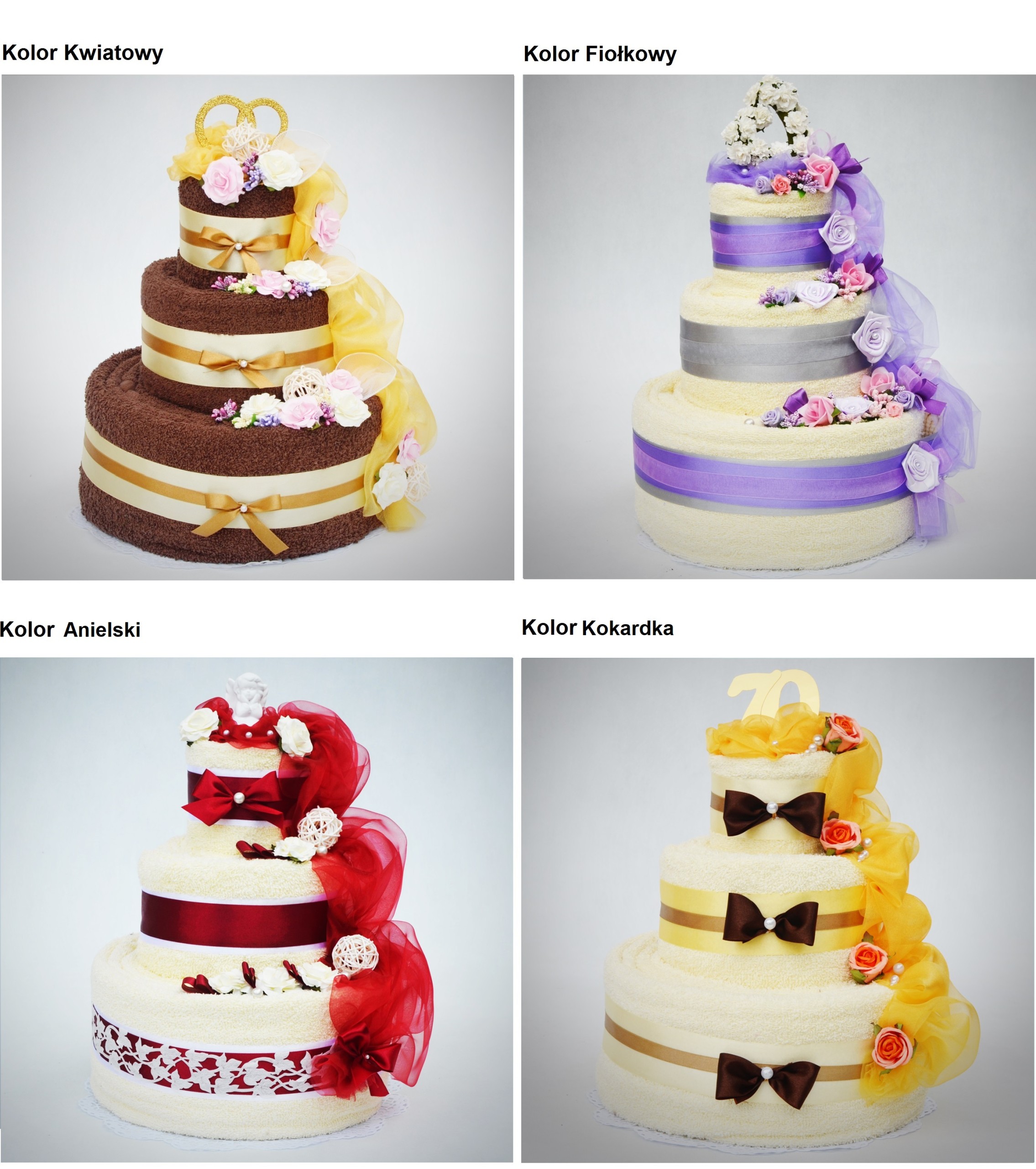 WYJĄTKOWY Prezent na Ślub TORT z 6 RĘCZNIKÓW Marka FM