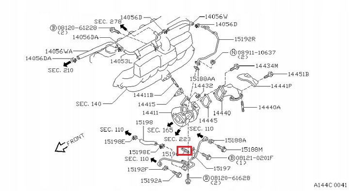 USZCZELKA SPŁYWU TURBINY PATROL Y61 2.8 ORYGINAŁ Producent części Nissan OE