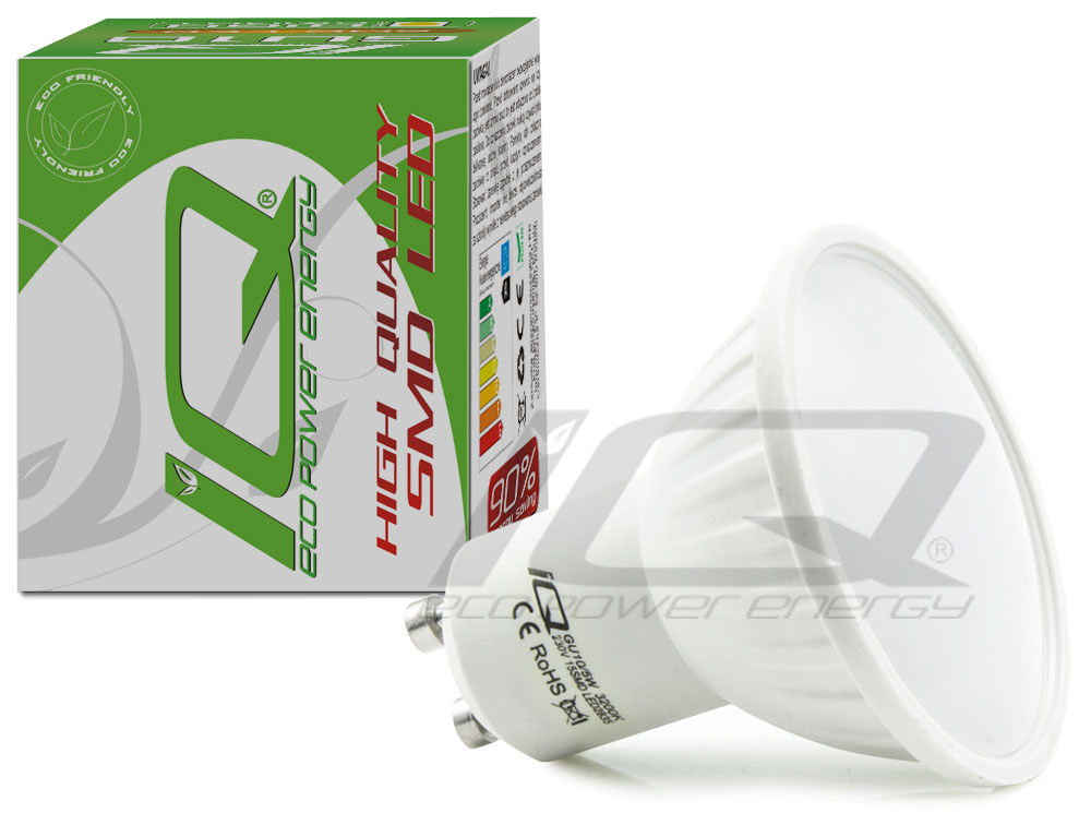 ZESTAW OPRAWA SZKLANA SUFITOWA + GU10 5W LED CW Marka IQepe