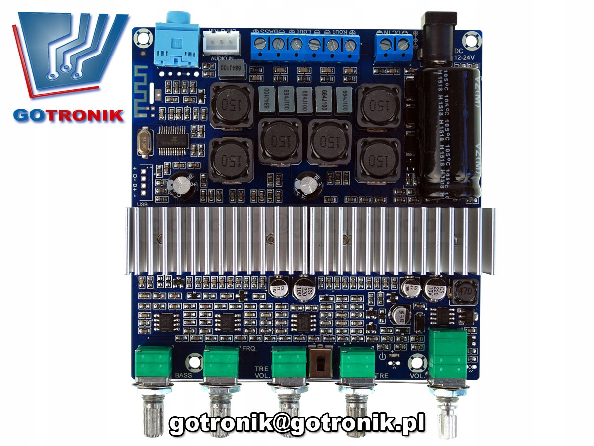 TPA3116D2 wzmacniacz audio 2x50W subwoofer_BTE-251 Producent BTE