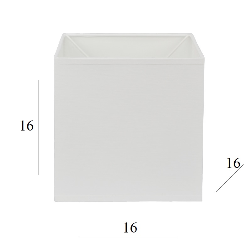 ABAŻUR do lampy, kinkietu sześcian 2K biały 16/16