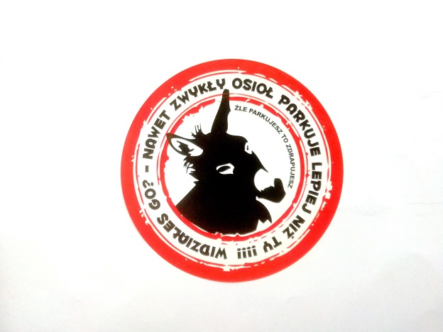 

Karny Osioł za złe parkowanie Karne Naklejki