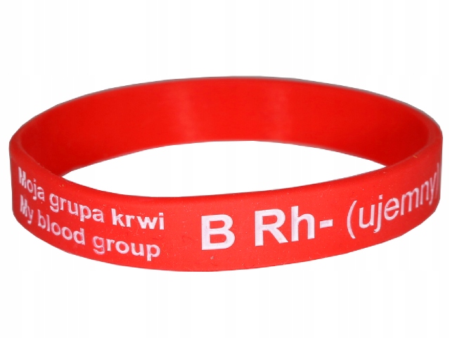 

Opaska Bransoletka Z Grupą Krwi B Rh - (ujemny)