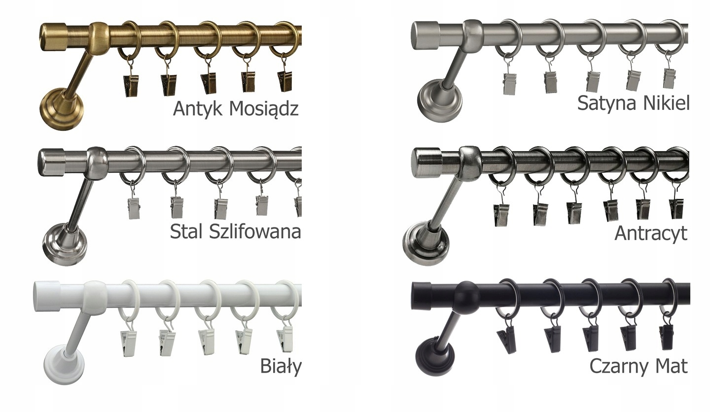 KARNISZE SIMPLE KARNISZ METAL POJEDYNCZY 19 / 180 Kod producenta 1SIM180