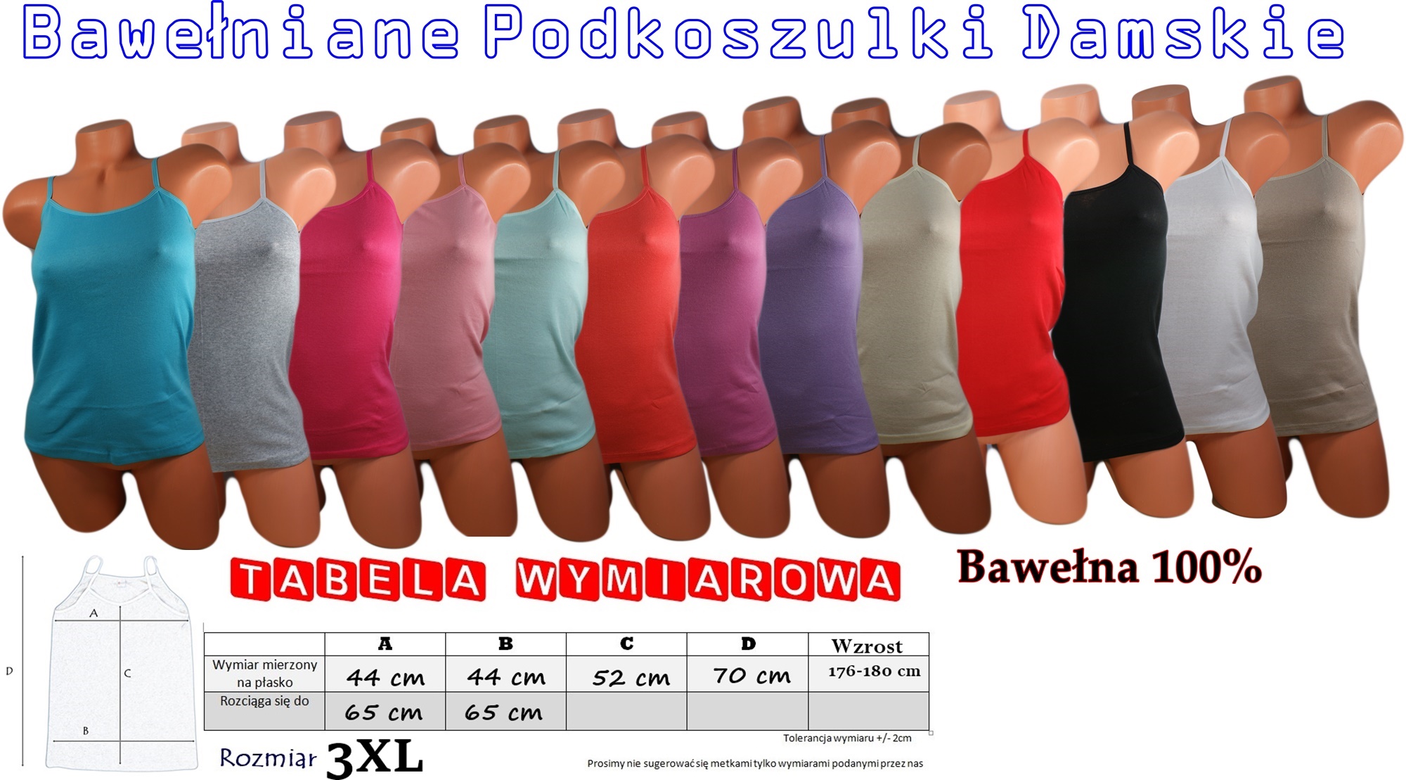 CZARNA Bawełniana PODKOSZULKA RAMIĄCZKA 3XL Dekolt łódka