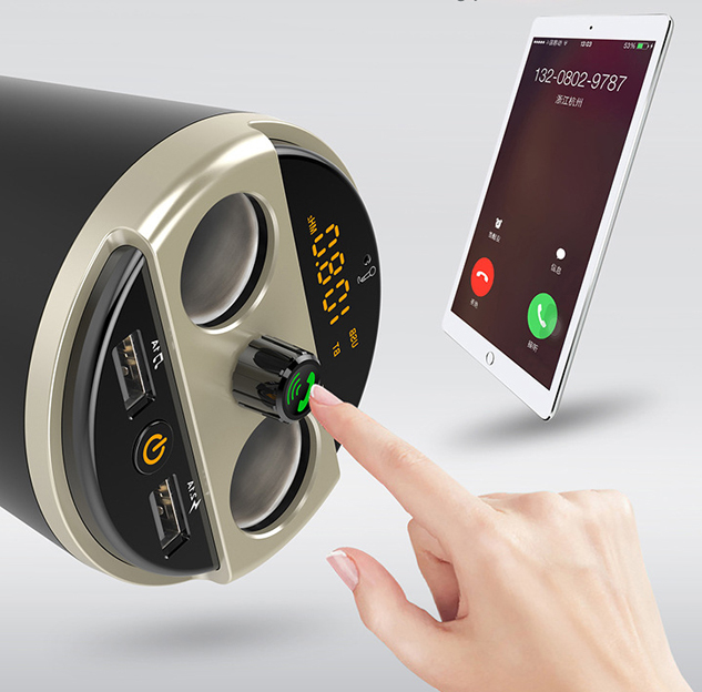 TRANSMITER FM ZESTAW GŁOŚNOMÓWIĄCY BLUETOOTH 2XUSB Obsługa Bluetooth tak