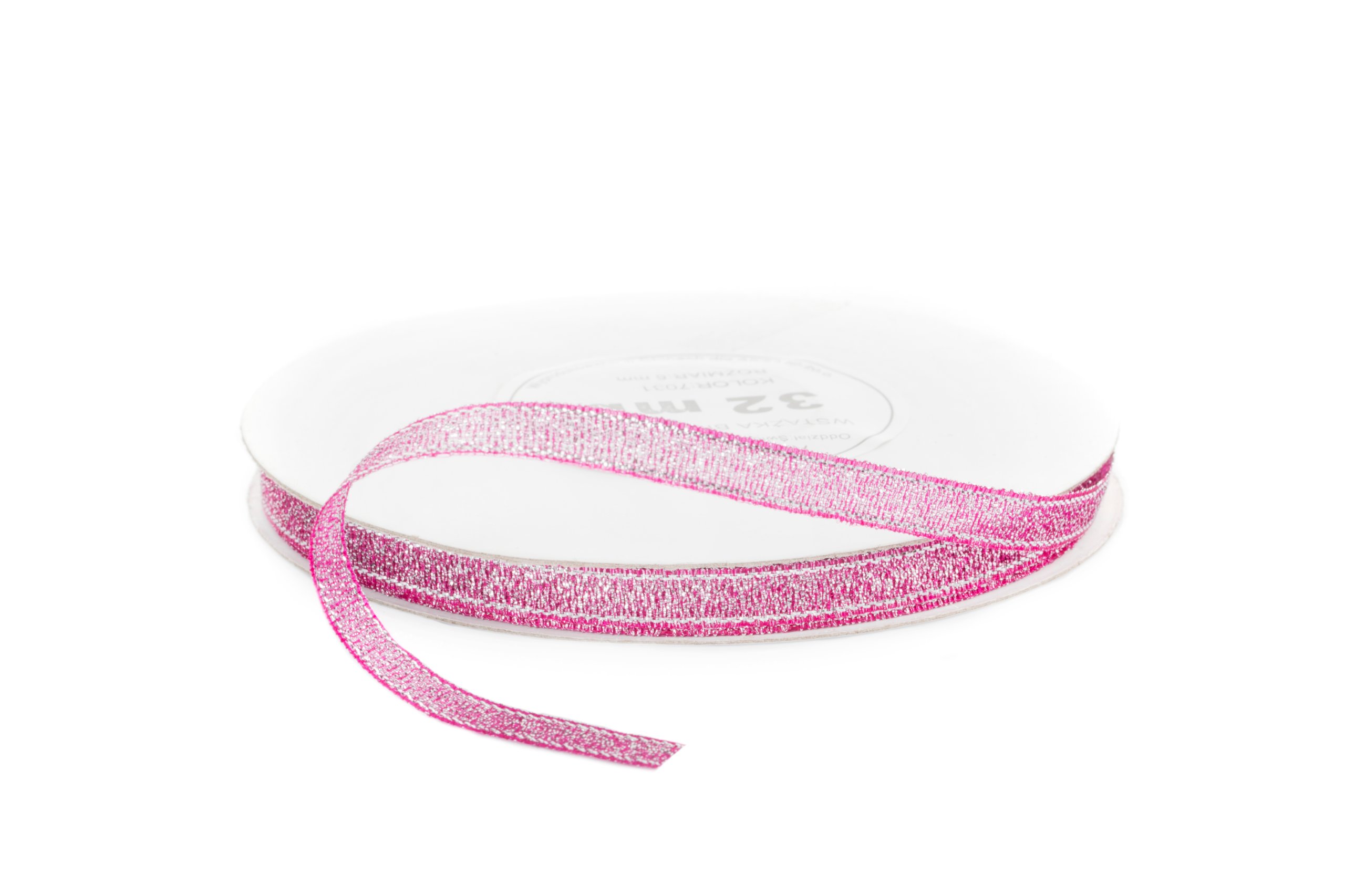 

Tasiemka Brokatowa Fuksja Wstążka 12mm 031