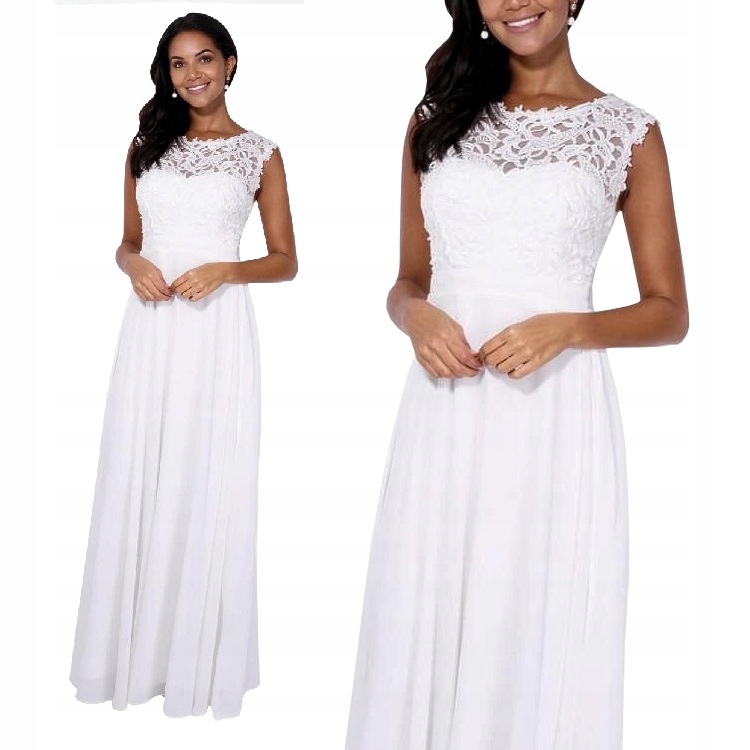 Bílé Šaty civilní svatební hostina družičky 3XL