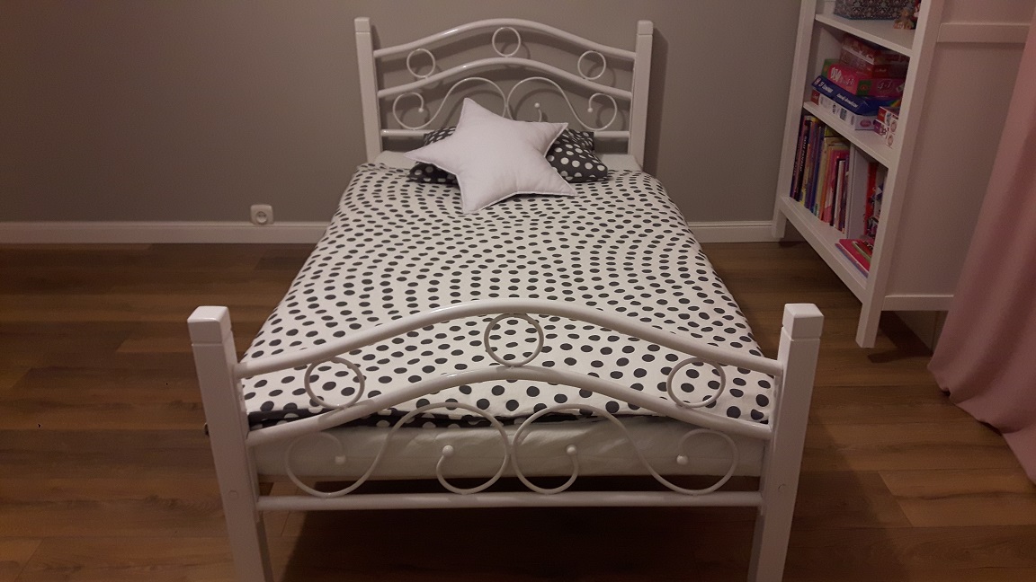 NOWOŚĆ !!! ŁÓŻKO METALOWE 90X200 BIAŁE I CZARNE Marka inna