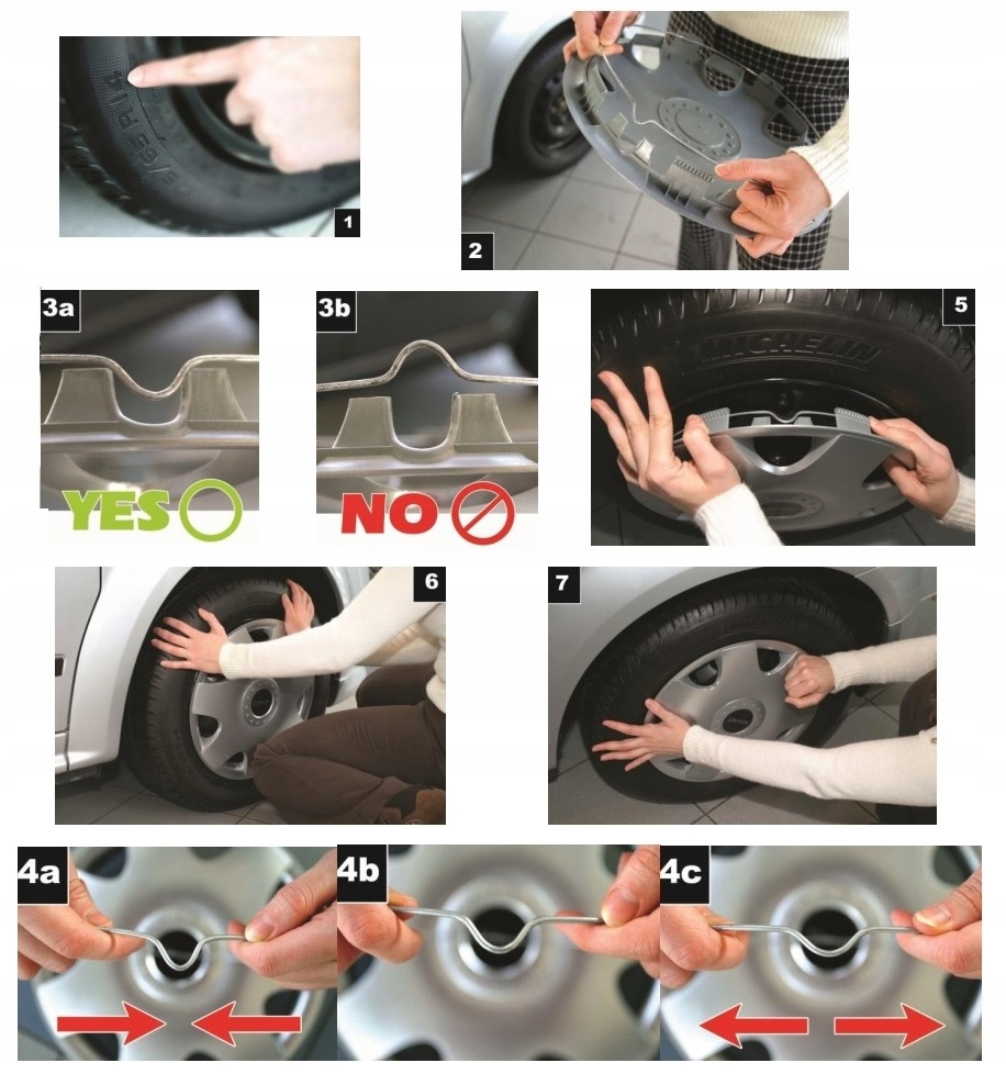 KOLPAKI 15 do RENAULT PEUGEOT OPEL AUDI CITROEN 16 Number of Pieces 4 pcs