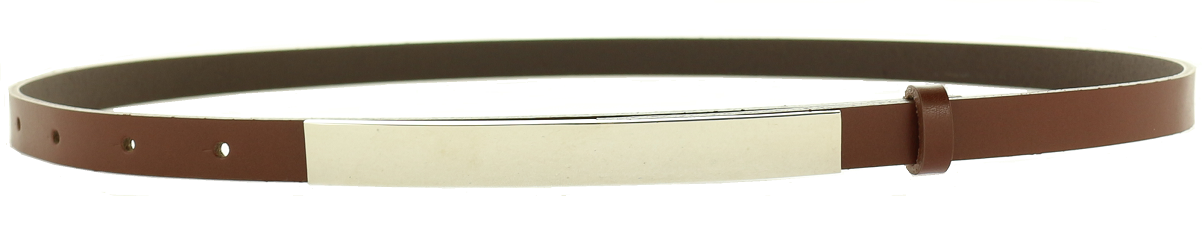 

Wąski Brązowy pasek Blacha klamra Mirror Belt Pl