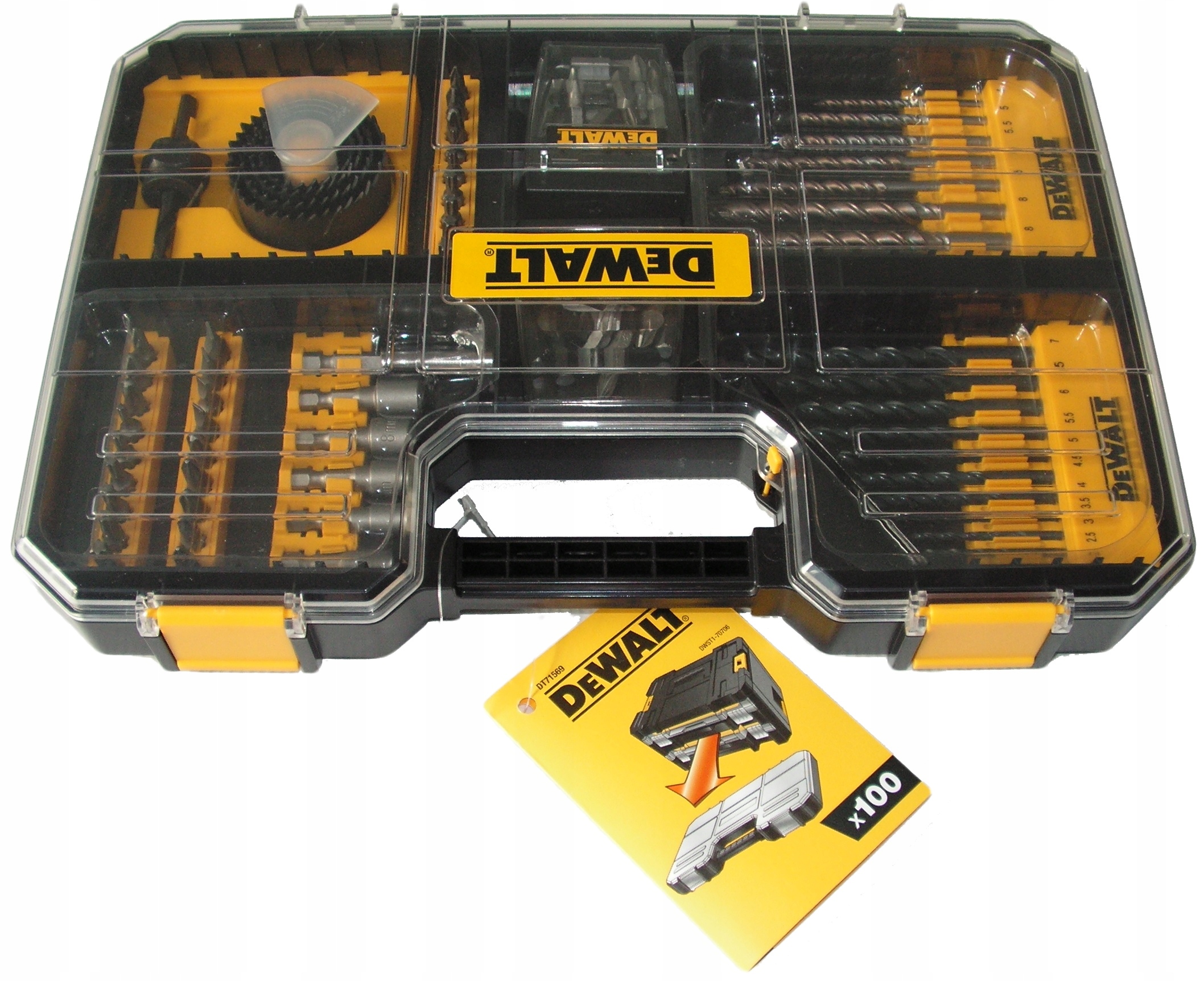 DEWALT Zestaw Uniwersalny 100 Elementów Wiertła Bity TSTAK Kompatybilny — miniatura 12