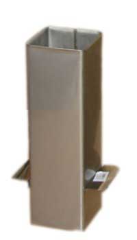 Przedłużka Przedłużenie komina kwadratowe kwadrat 14x14x75cm Kwasoodporna