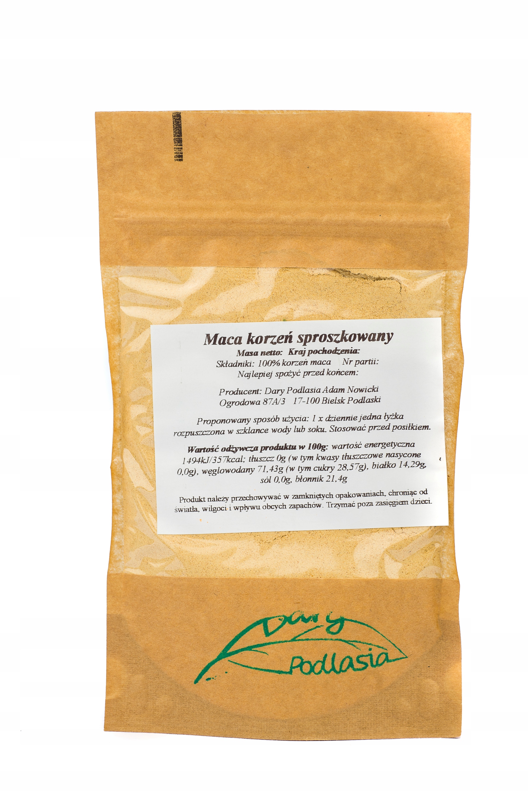 

Maca korzeń macy Proszek 50g Dary Podlasia