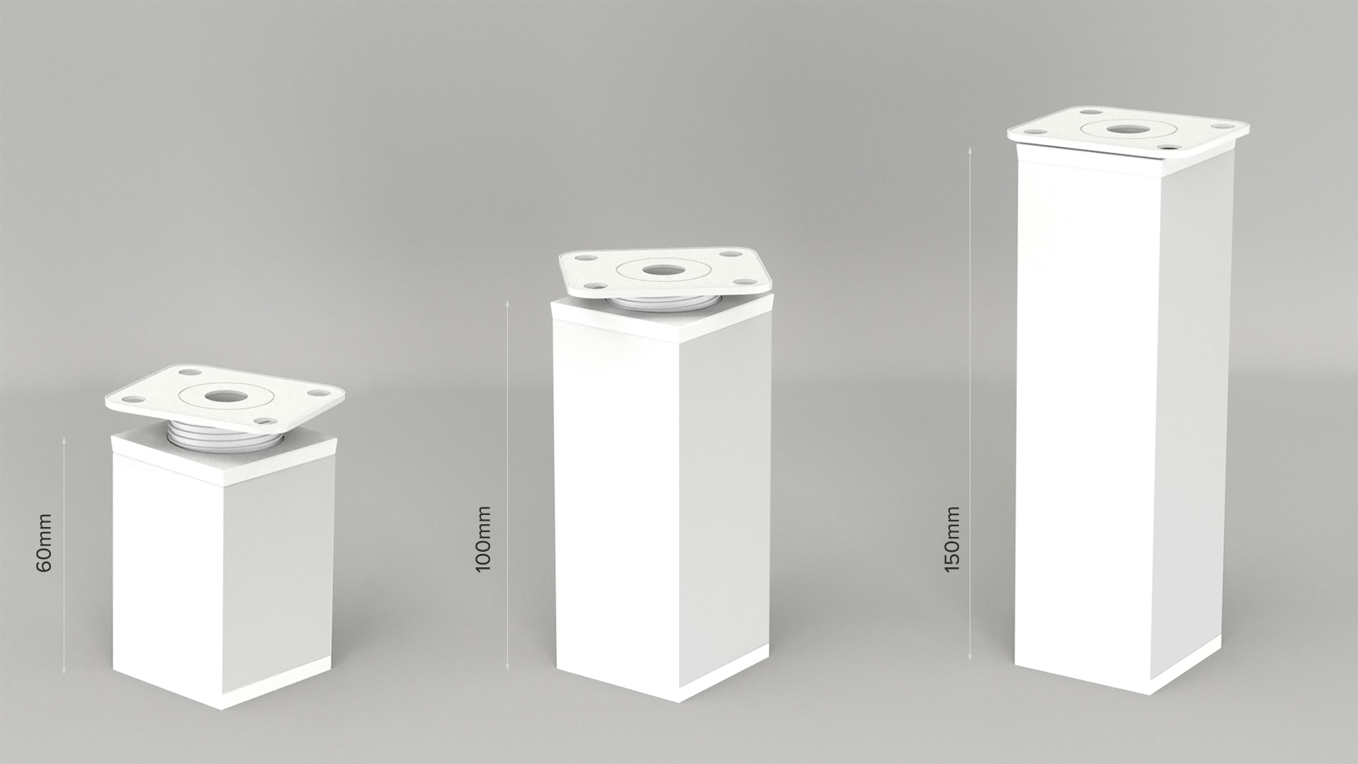 STOPKA NÓŻKA MEBLOWA ALUMINIOWA 40x40x100mm BIAŁA Marka Fest