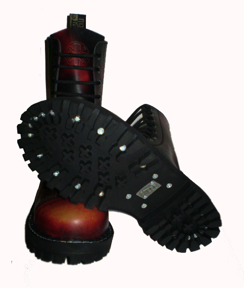 Glany STEEL WYSOKIE Skórzane Buty Yellow Red Black SKÓRA Kolory Rozmiar 38 Model 105-106/O/Y/R/B