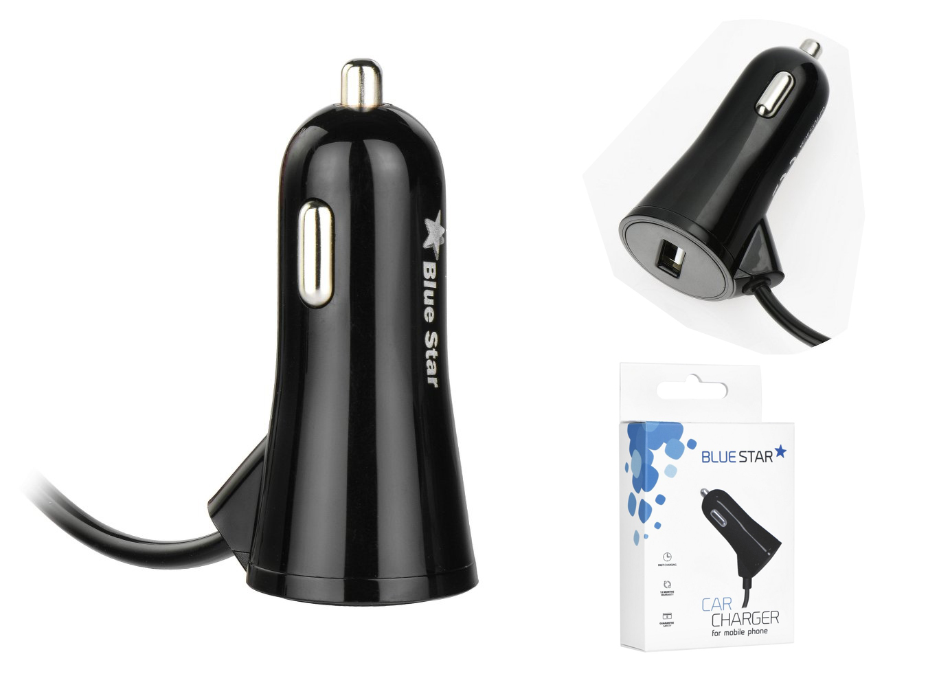 

Ładowarka samochodowa Usb C Typ-c 2A + gniazdo Usb