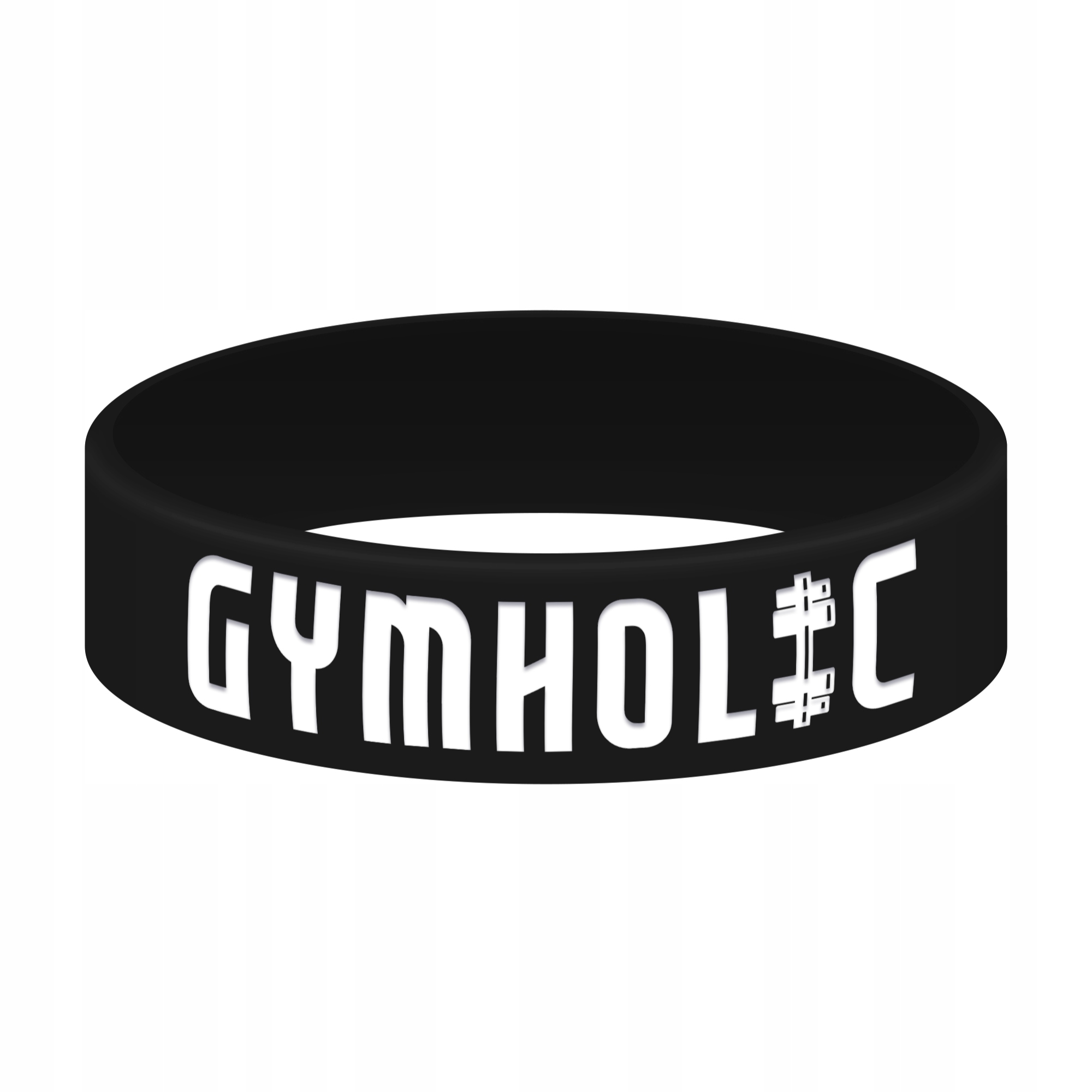 

Opaska silikonowa na rękę - Gymholic czarna